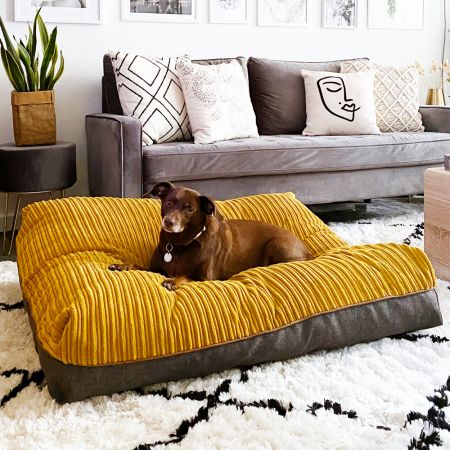 Flip-It Dog Bed Mattress - Large - Mustard
