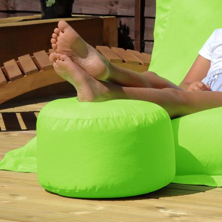 Bigger and Better Indoor/Outdoor Round Lime Green Footstool