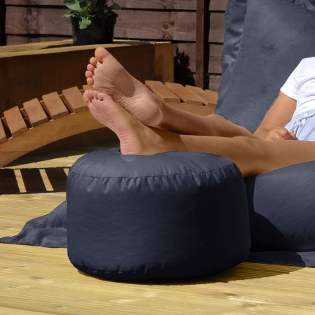 Bigger and Better Indoor/Outdoor Navy Footstool