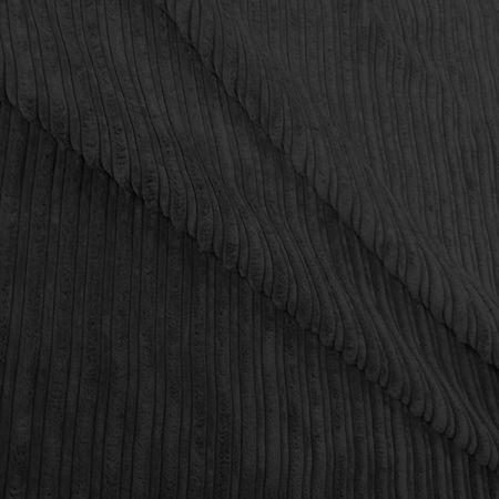Jumbo Cord Black Fabric