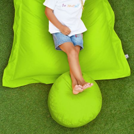Lime Green Kids Bean Stool - Indoor/Outdoor