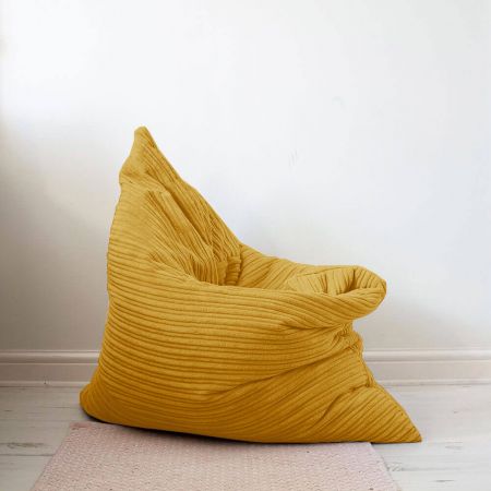 Floor Cushion - Jumbo Cord Mustard