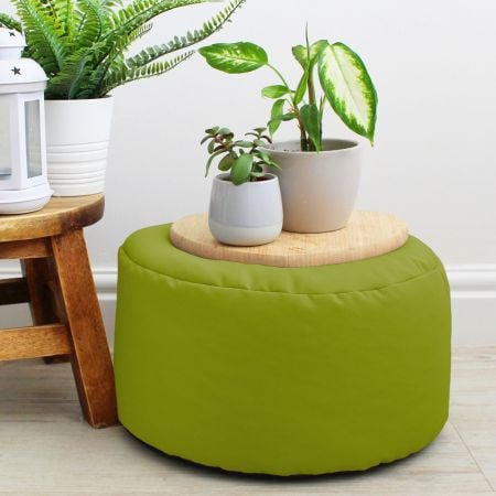 Round Footstool - Trend Olive Green