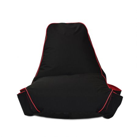Black rugame Gamer Bean Bag Chair - Red