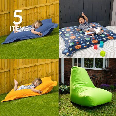 Colourful Kids Space Bundle of 4 Beanbags