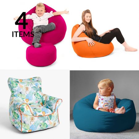 Colourful Tropical Bundle of 6 Beanbags