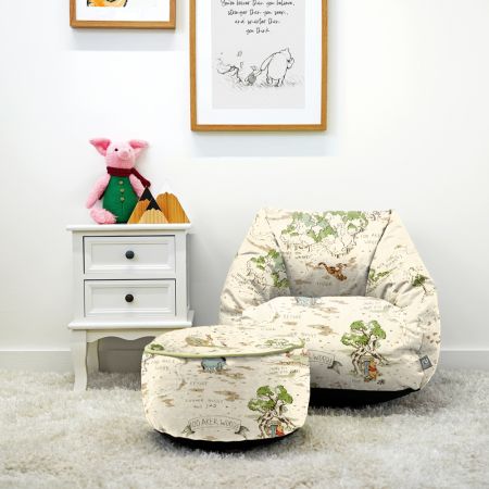 Disney - Hundred Acre Woods Kids Snuggle Chair & Footstool Bundle