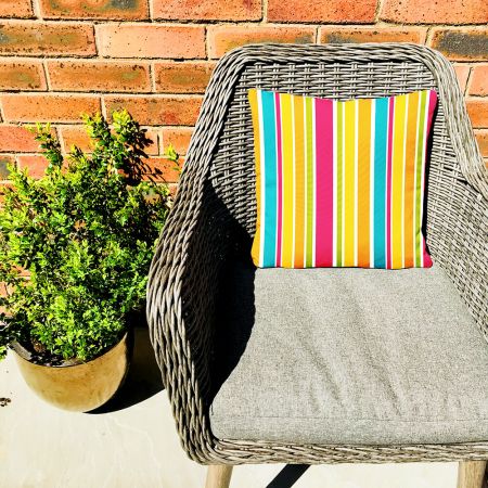 Sunshine Summer Stripes Indoor Outdoor Cushion