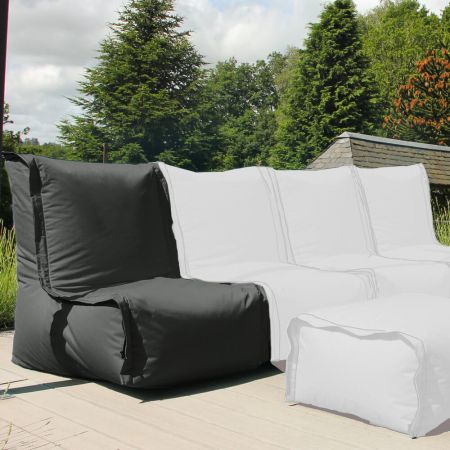 Zip2 Modular Beanbag Furniture in Grey - single chair