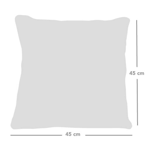 Beige Ticking Stripe Cushion dimension image