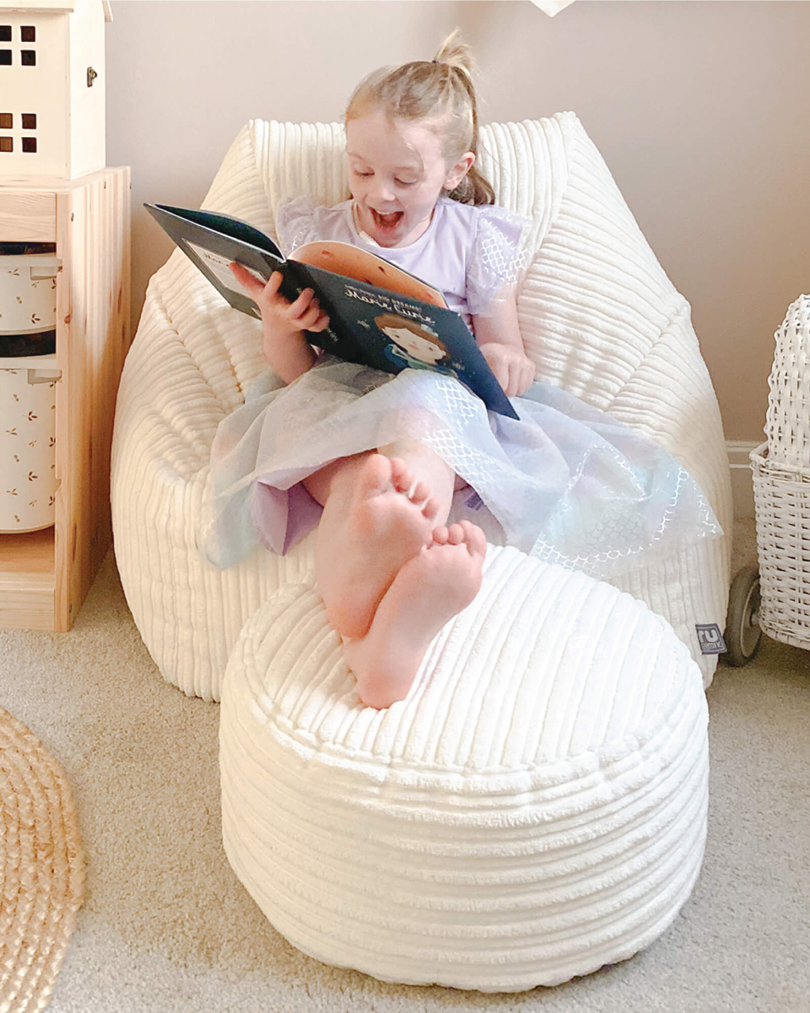 Durable and colorful kids bean bag chairs and snuggle seats