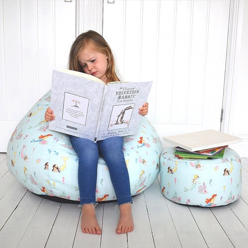 Belle and Boo Kids Classic Beanbag with Space Adventure Pattern
