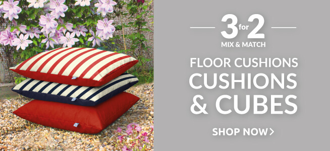 Wave Floor Cushion Indoor Outdoor, Outdoor Floor Cushions Uk